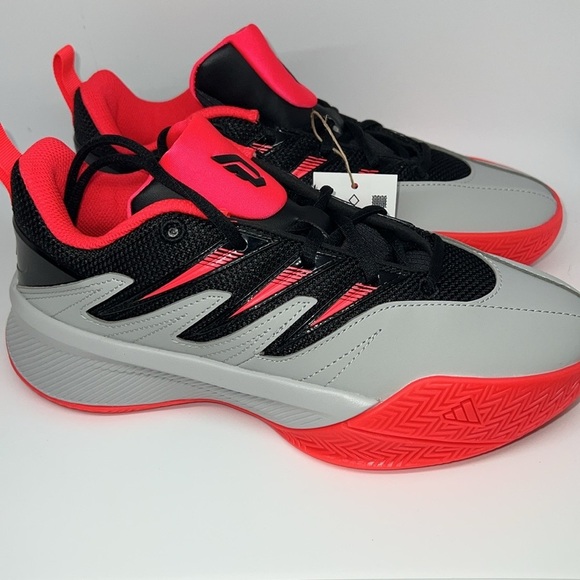 Adidas Dame Certified 3 J Basketball Shoes Youth Size 6 Gray/Black/Red) - Picture 4 of 14